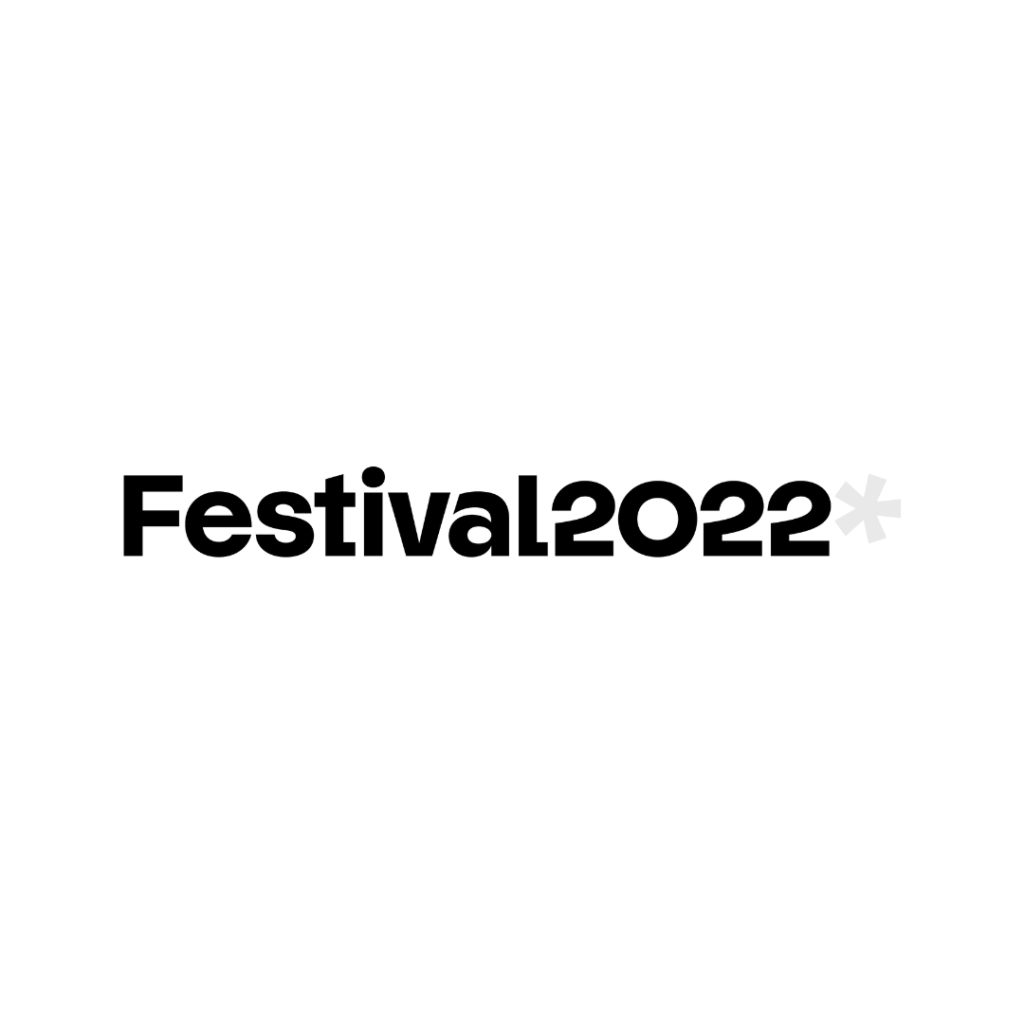 Festival2022* logo in black and white